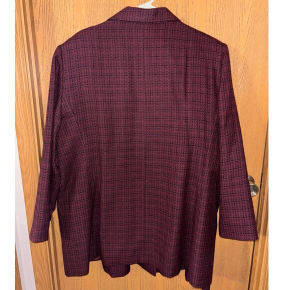 Adolfo Studio women’s tweed red skirt suit set NEW (size 20W/22W) - Picture 4 of 7